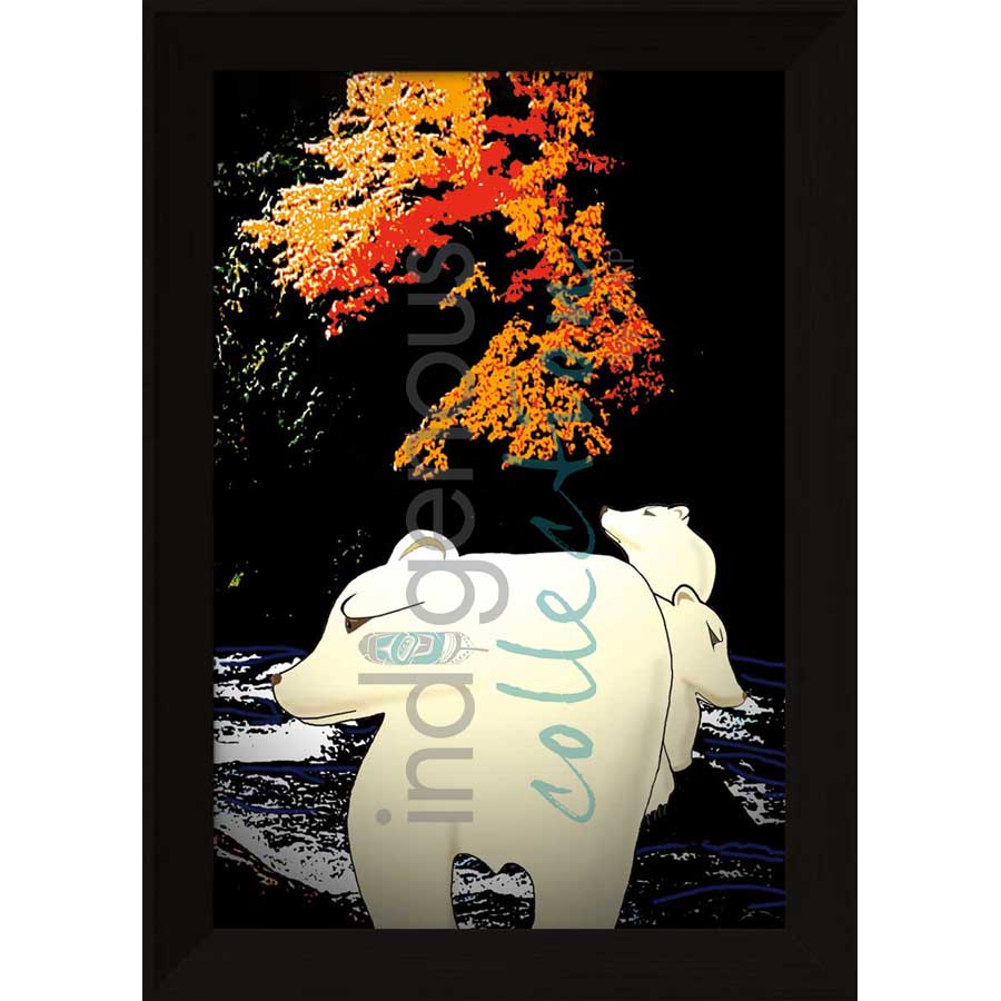 Fishing Family - Spirit Bears by artist Rick Beaver - Ojibway. Indigenous Collection