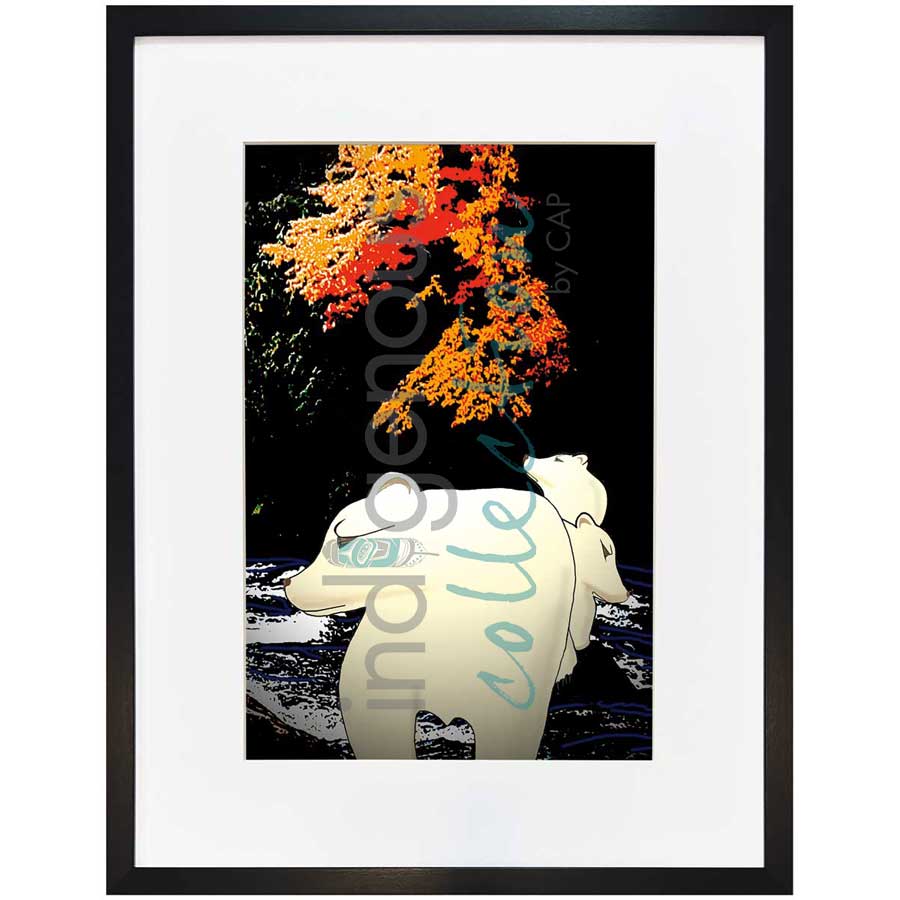 Fishing Family - Spirit Bears by artist Rick Beaver - Ojibway. Indigenous Collection