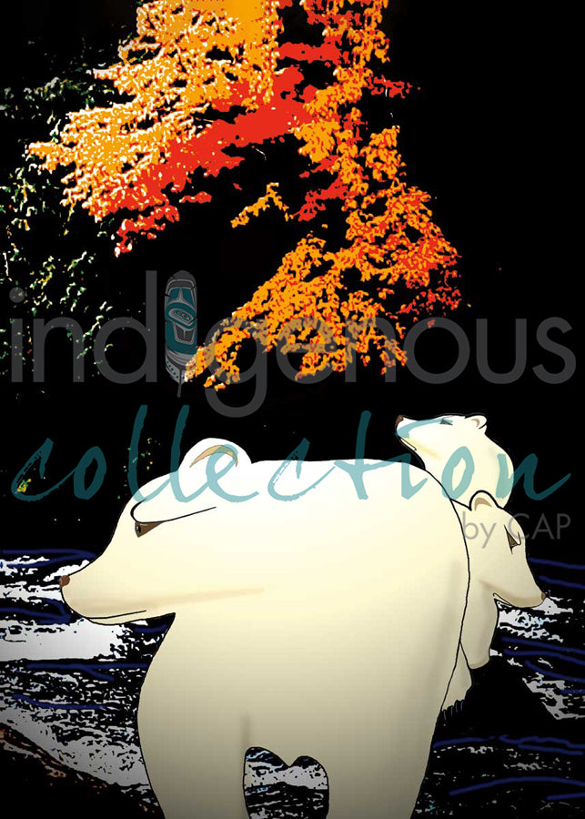 Fishing Family - Spirit Bears by artist Rick Beaver