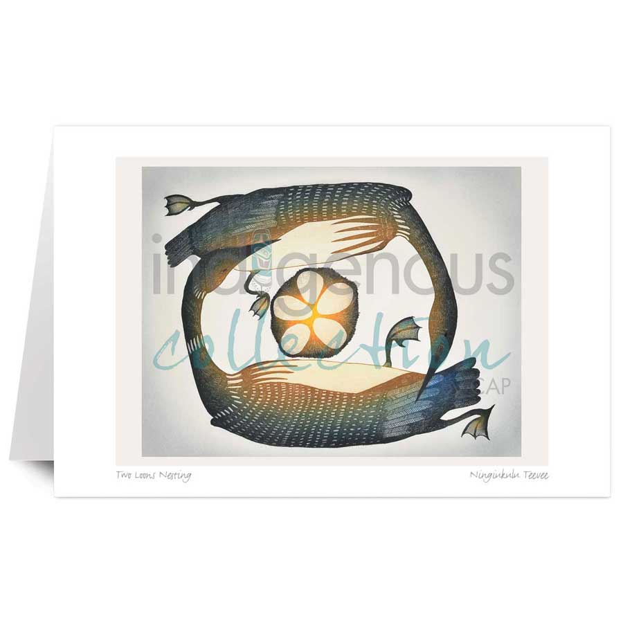 Two Loons Nesting by artist Ningiukulu Teevee