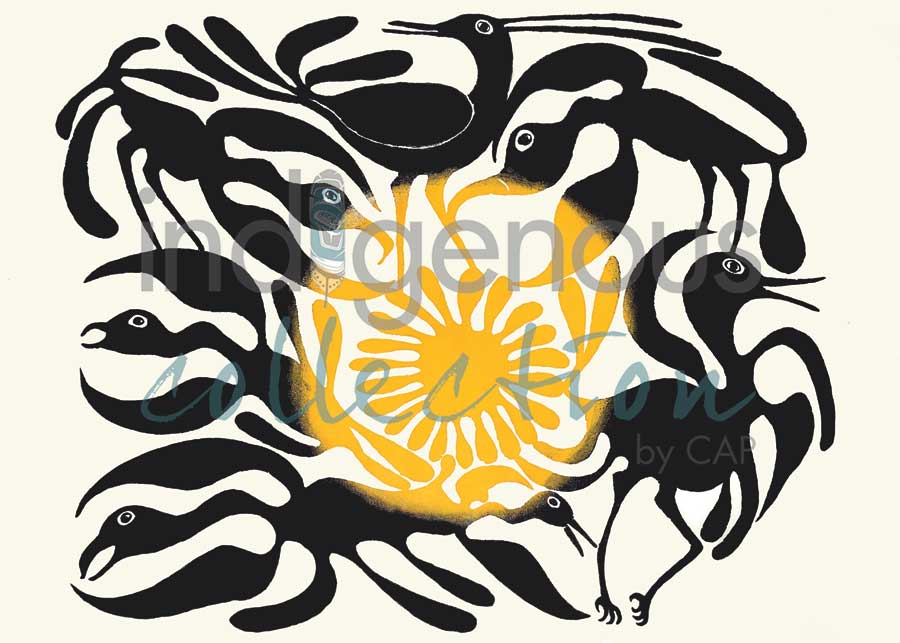 The Arrival of the Sun by artist Kenojuak Ashevak