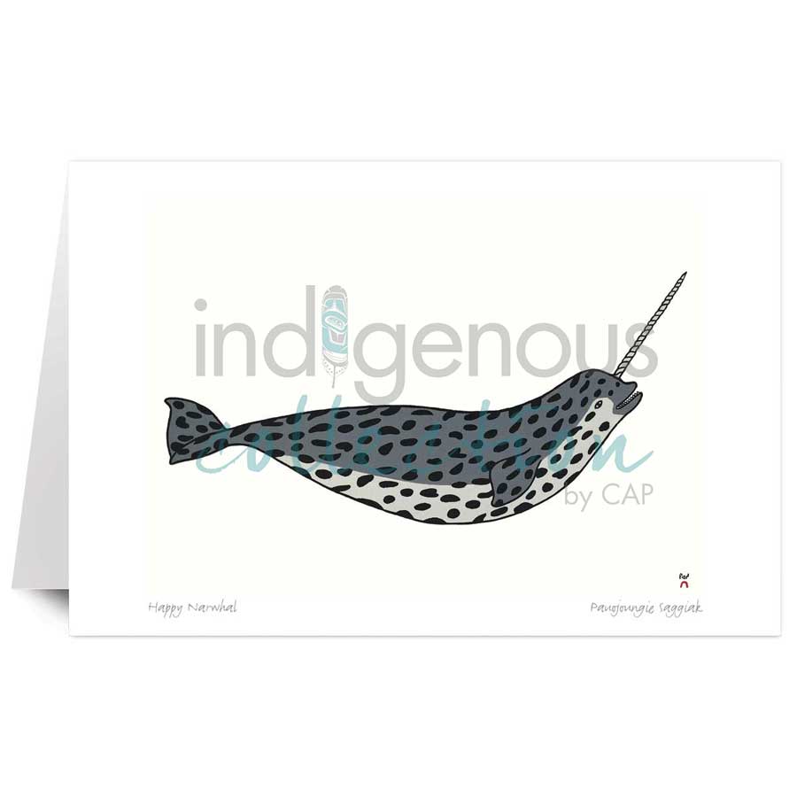 Happy Narwhal by artist Pauojoungie Saggiak