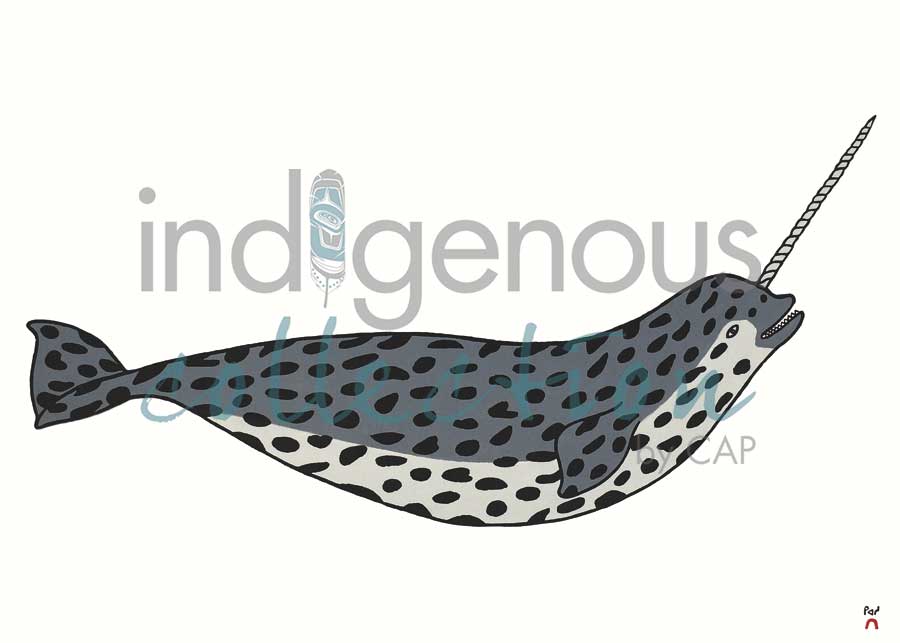 Happy Narwhal by artist Pauojoungie Saggiak