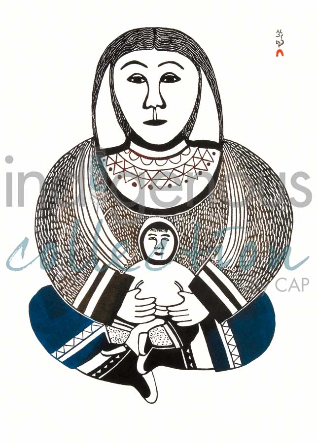 Mother and Child by artist Pitaloosie Saila
