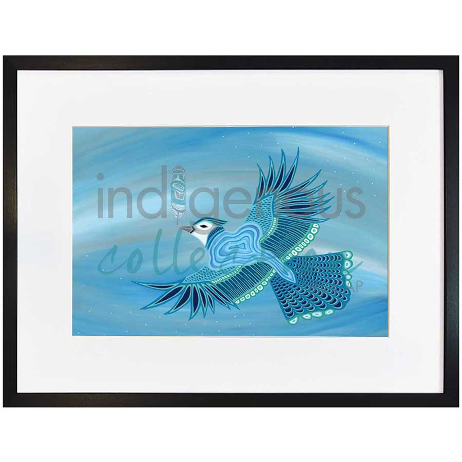 Blue Jay by artist Patrick Hunter - Ojibway. Indigenous Collection