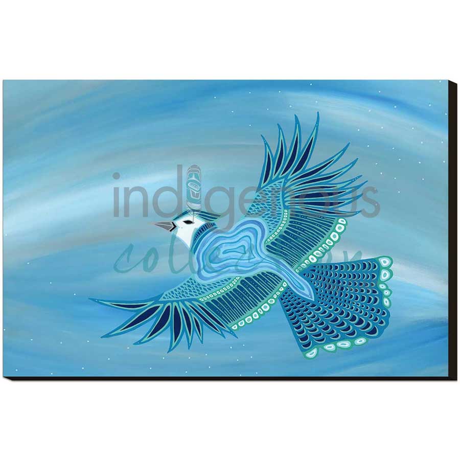Blue Jay by artist Patrick Hunter - Ojibway. Indigenous Collection