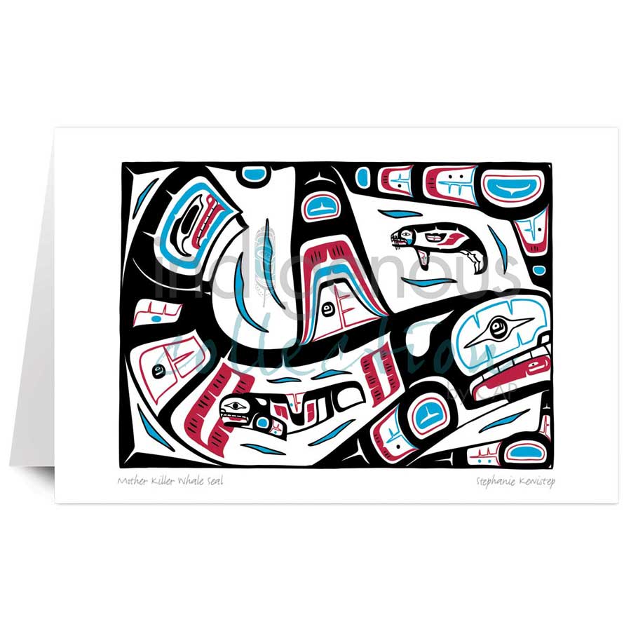 Mother Killer Whale Seal by artist Stephanie Kewistep