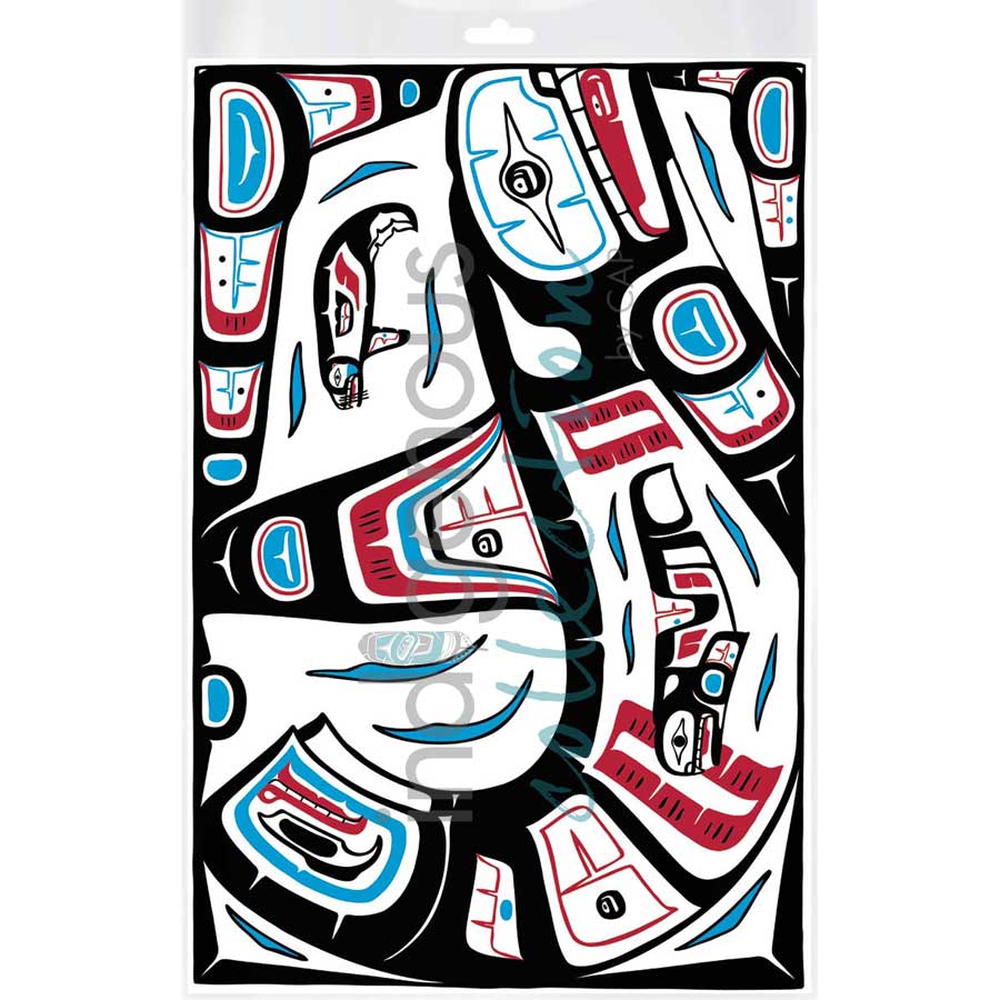Mother Killer Whale Seal by artist Stephanie Kewistep - Saulteaux . Indigenous Collection