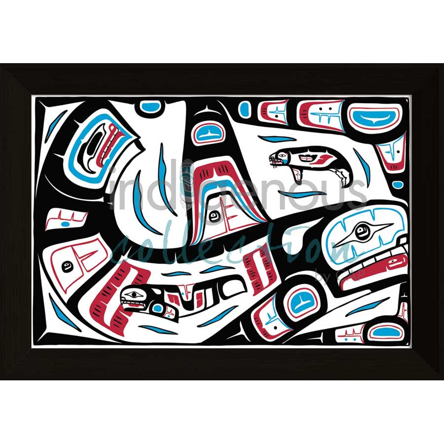 Mother Killer Whale Seal by artist Stephanie Kewistep - Saulteaux . Indigenous Collection