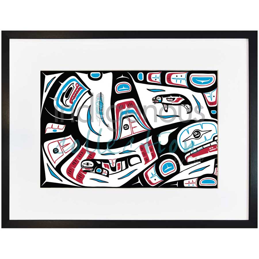 Mother Killer Whale Seal by artist Stephanie Kewistep - Saulteaux . Indigenous Collection