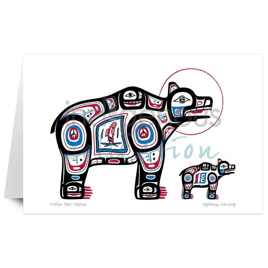 Mother Bear Salmon by artist Stephanie Kewistep
