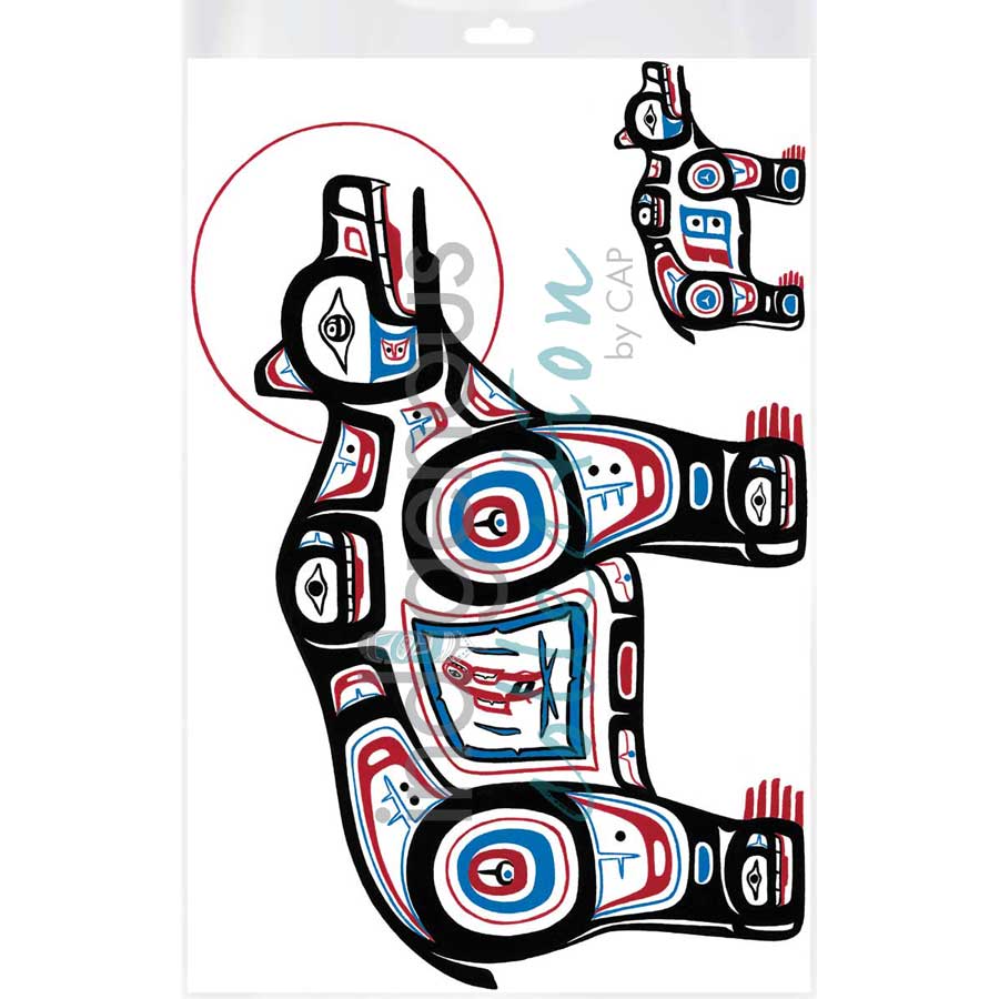 Mother Bear Salmon by artist Stephanie Kewistep - Saulteaux . Indigenous Collection