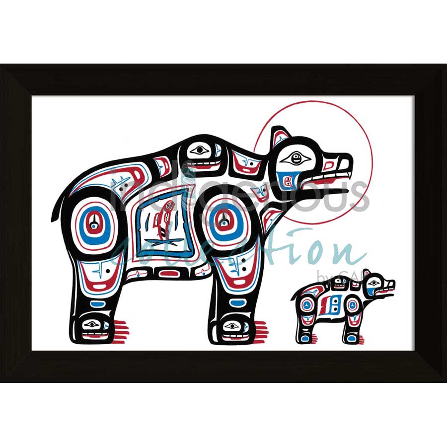Mother Bear Salmon by artist Stephanie Kewistep - Saulteaux . Indigenous Collection