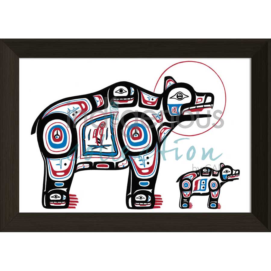 Mother Bear Salmon by artist Stephanie Kewistep - Saulteaux . Indigenous Collection