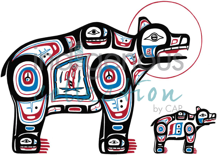 Mother Bear Salmon by artist Stephanie Kewistep