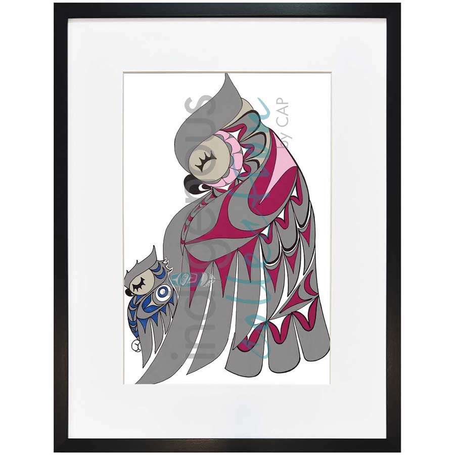 Mother & Baby by artist Angela Kimble - Coast Salish/Nuu-Chah-Nulth. Indigenous Collection