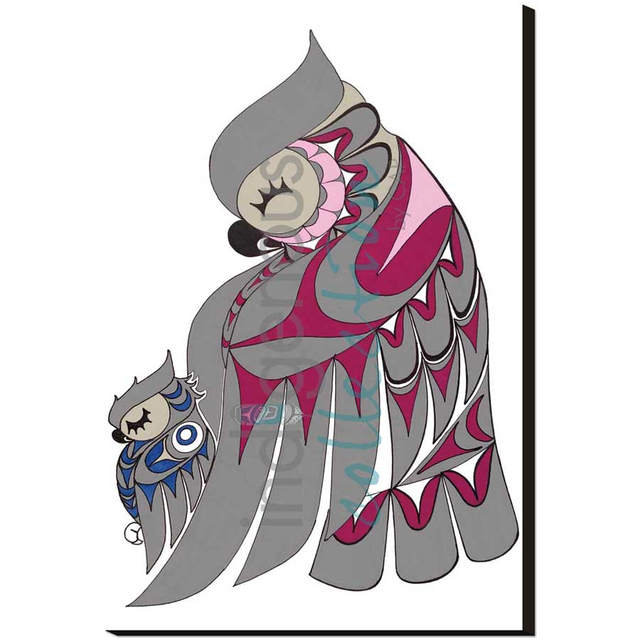 Mother & Baby by artist Angela Kimble - Coast Salish/Nuu-Chah-Nulth. Indigenous Collection