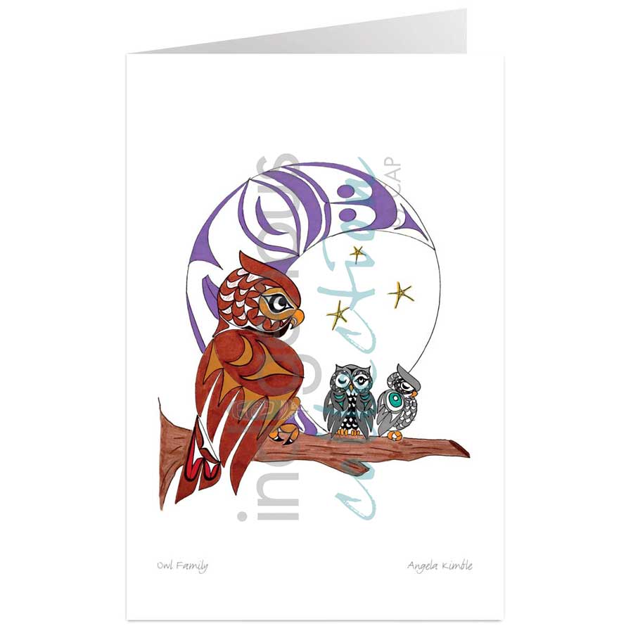 Owl Family by artist Angela Kimble