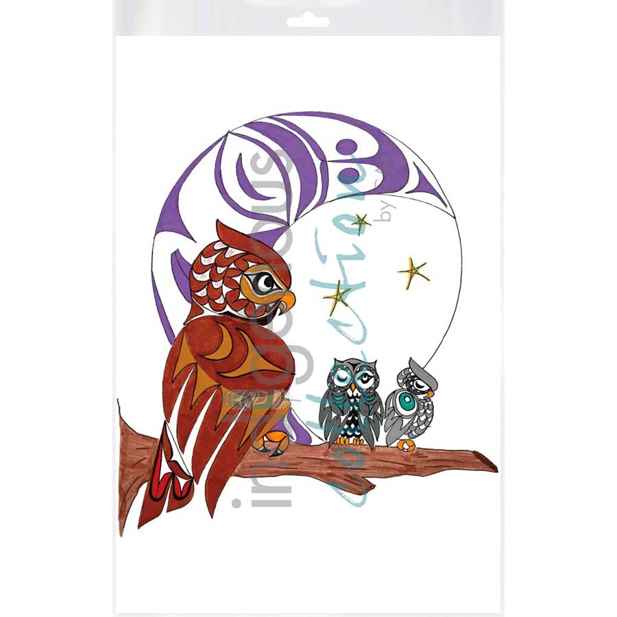 Owl Family by artist Angela Kimble - Coast Salish/Nuu-Chah-Nulth. Indigenous Collection