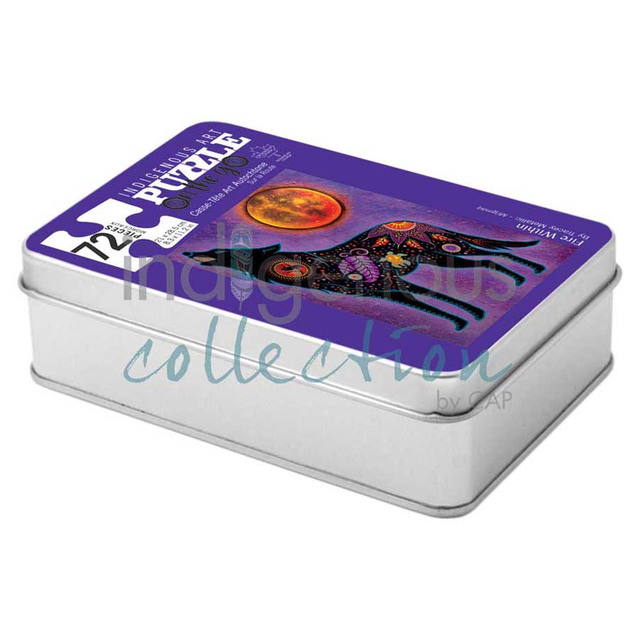 Fire Within Puzzle - On The Go - 72 Pcs by artist Tracey Metallic. Indigenous Collection.