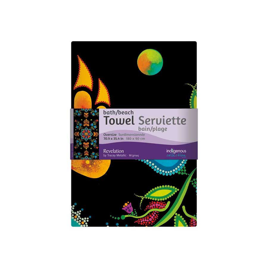 Revelation Bath/Beach Towel by artist Tracey Metallic