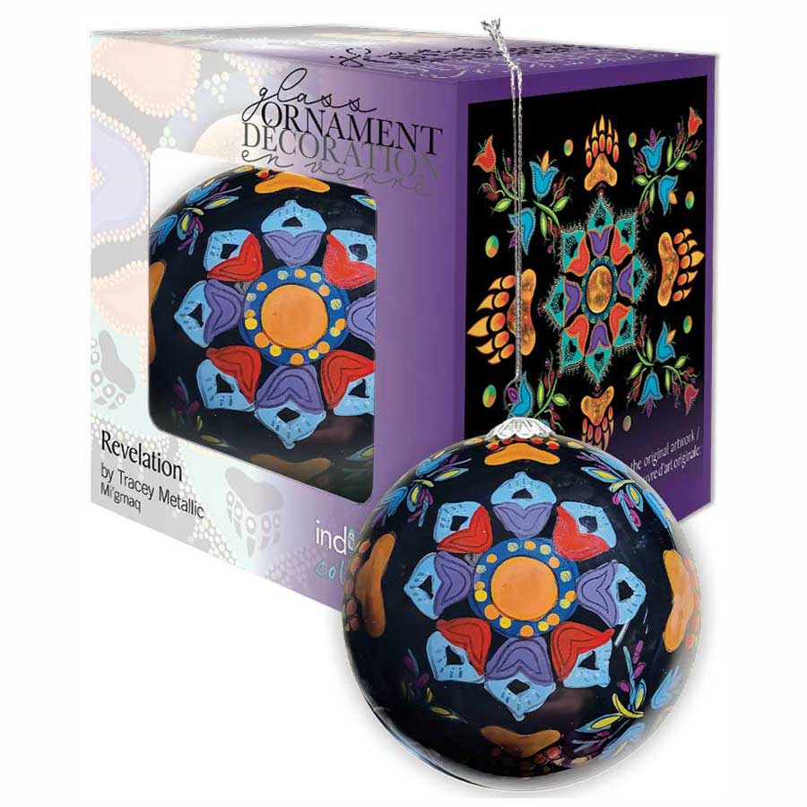 Revelation Glass Christmas Ornament by artistTracey Metallic