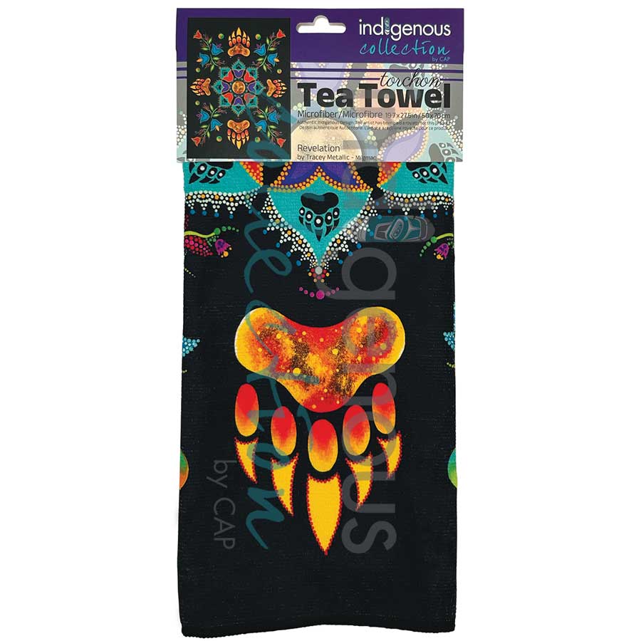 Revelation Tea Towel by artist Tracey Metallic