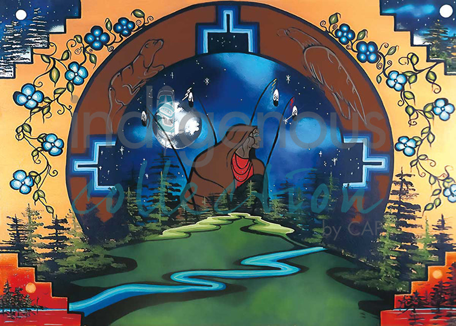 Walking in Balance with Mother Earth by artist William Monague