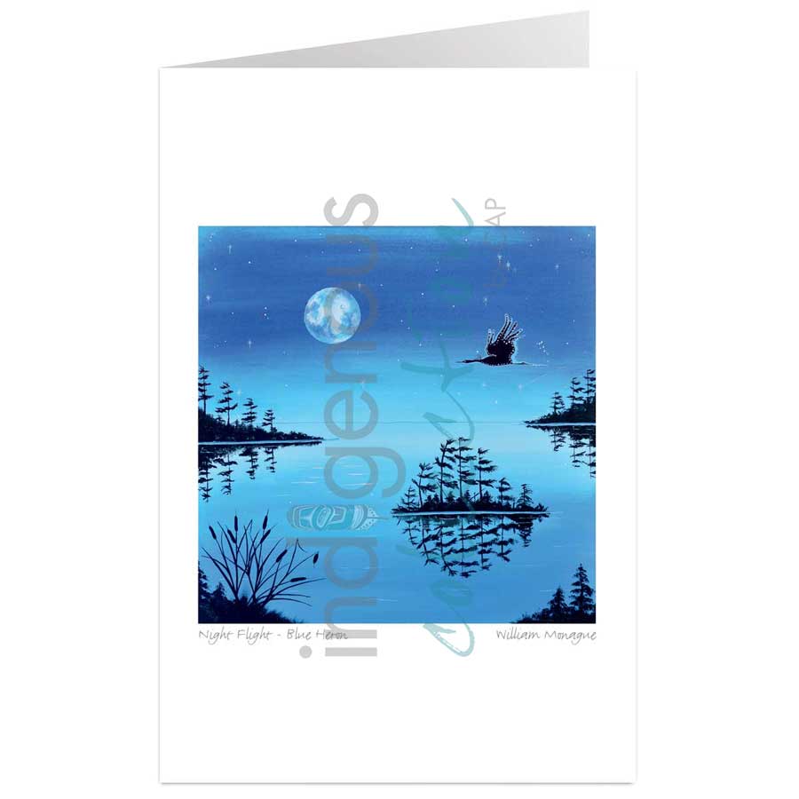 Night Flight - Blue Heron by artist William Monague