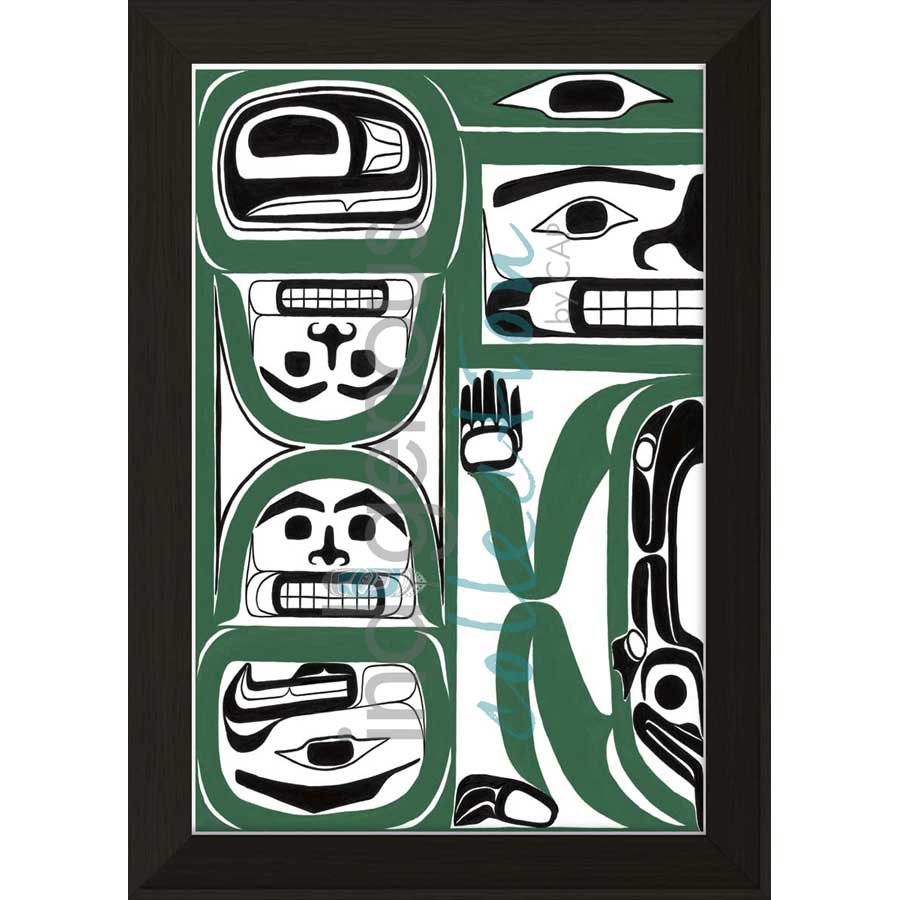 My Family by artist Sean Whonnock - Kwakwaka'wakw. Indigenous Collection