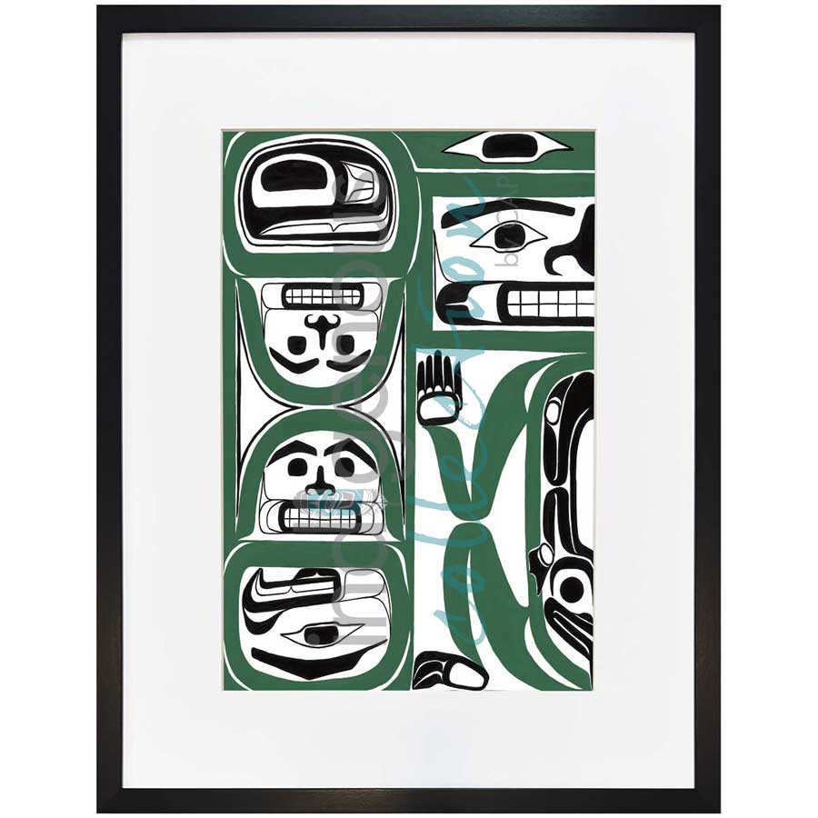 My Family by artist Sean Whonnock - Kwakwaka'wakw. Indigenous Collection