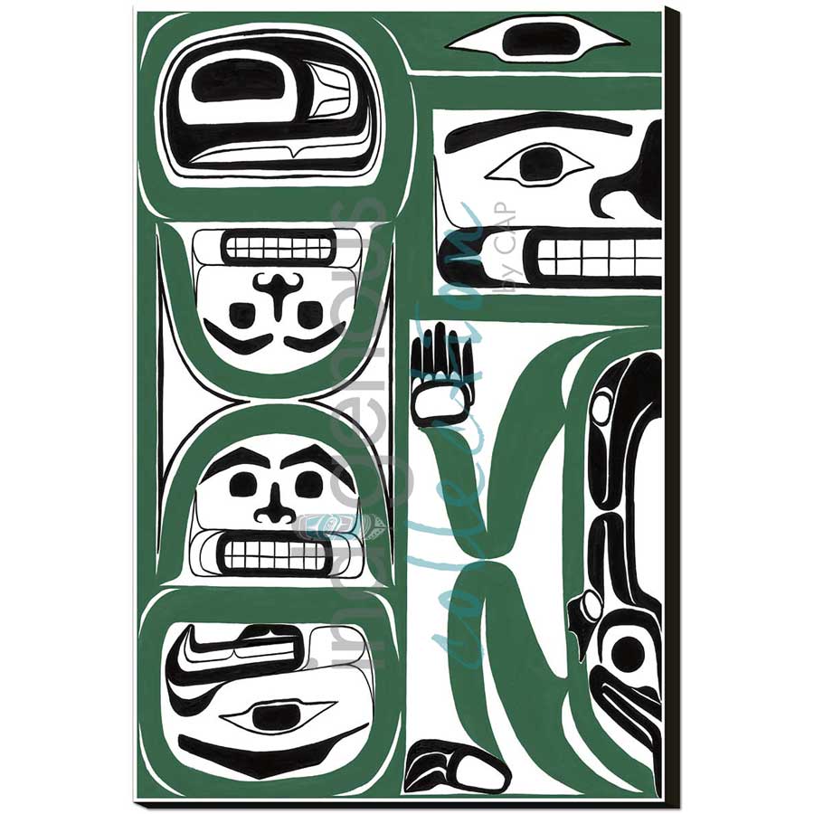 My Family by artist Sean Whonnock - Kwakwaka'wakw. Indigenous Collection
