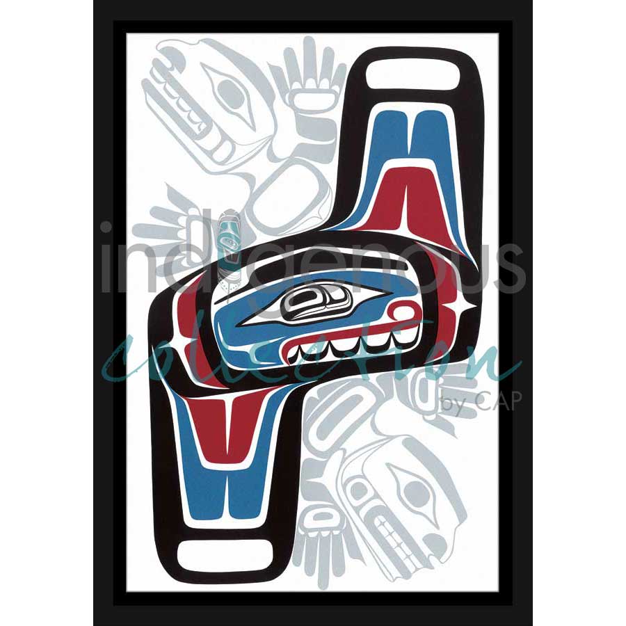 Twins by artist Sean Whonnock - Kwakwaka'wakw. Indigenous Collection