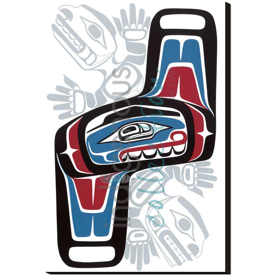 Twins by artist Sean Whonnock - Kwakwaka'wakw. Indigenous Collection