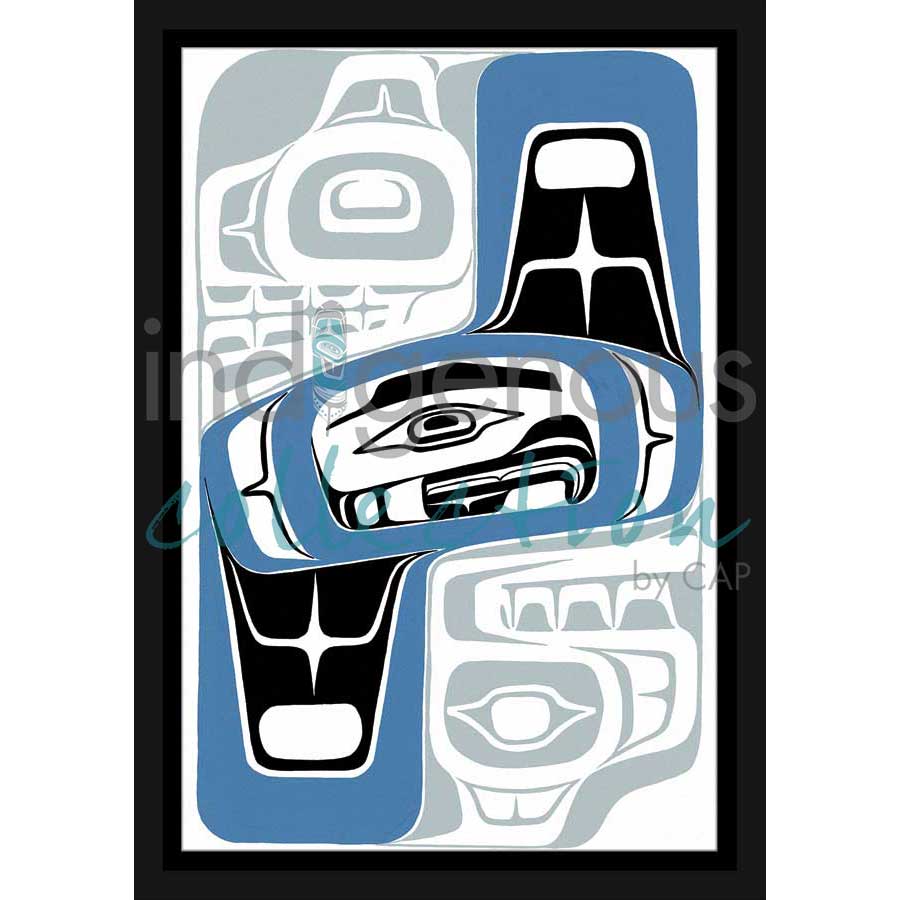 Brother Grizzly Bears by artist Sean Whonnock - Kwakwaka'wakw. Indigenous Collection