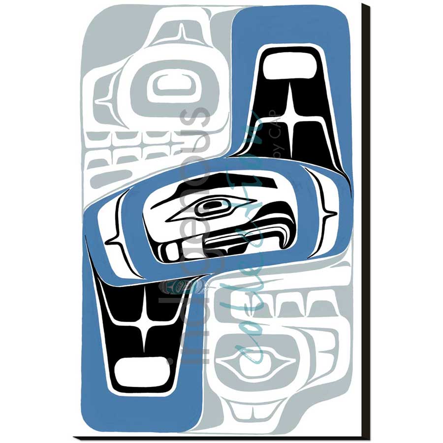 Brother Grizzly Bears by artist Sean Whonnock - Kwakwaka'wakw. Indigenous Collection