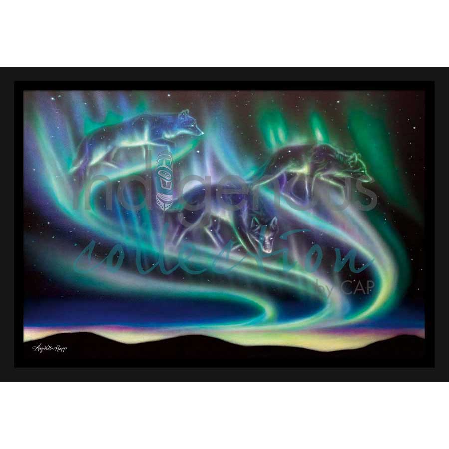 Sky Dance - Wolves by artist Amy Keller-Rempp - Mohawk. Indigenous Collection