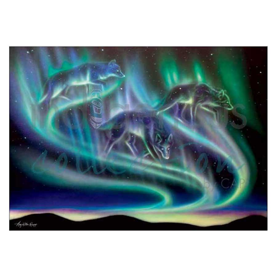 Sky Dance - Wolves Canvas Prints