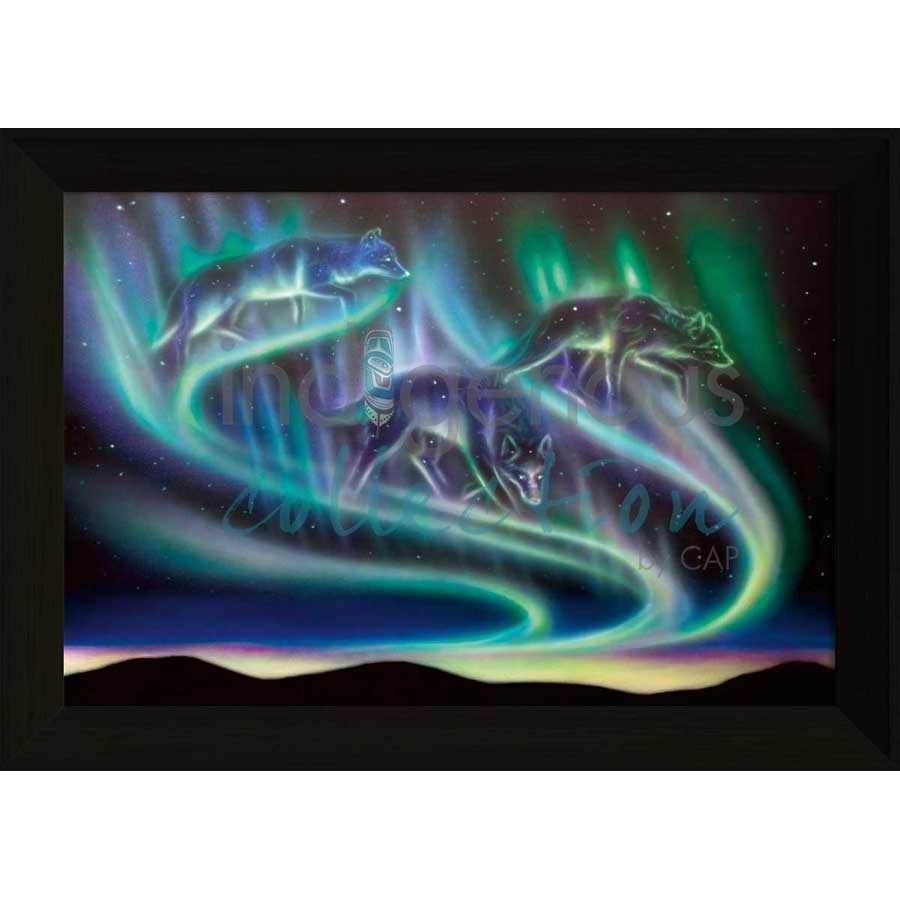 Sky Dance - Wolves by artist Amy Keller-Rempp - Mohawk. Indigenous Collection