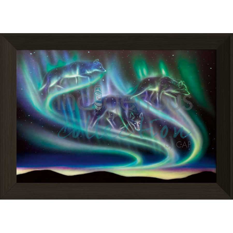 Sky Dance - Wolves by artist Amy Keller-Rempp - Mohawk. Indigenous Collection