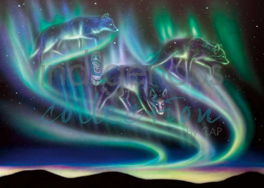 Sky Dance - Wolves by artist Amy Keller-Rempp