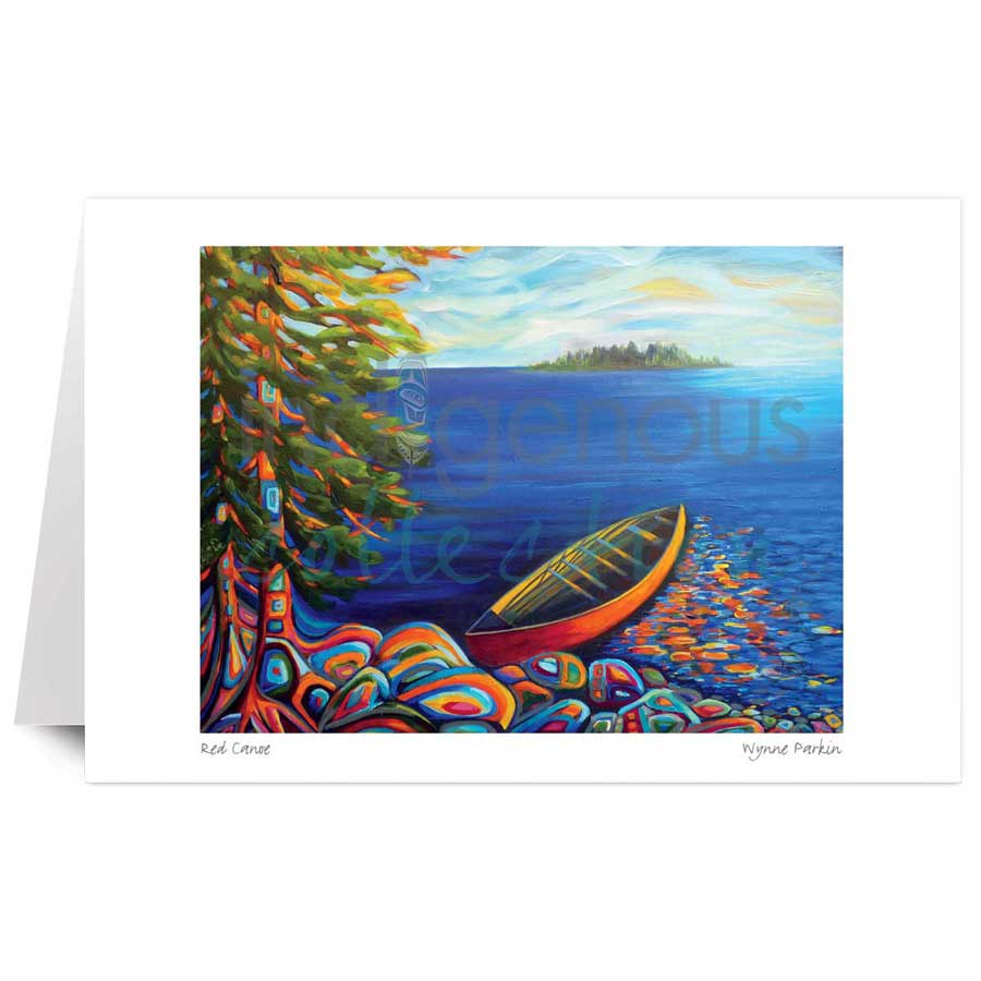 Red Canoe by artist Wynne Parkin