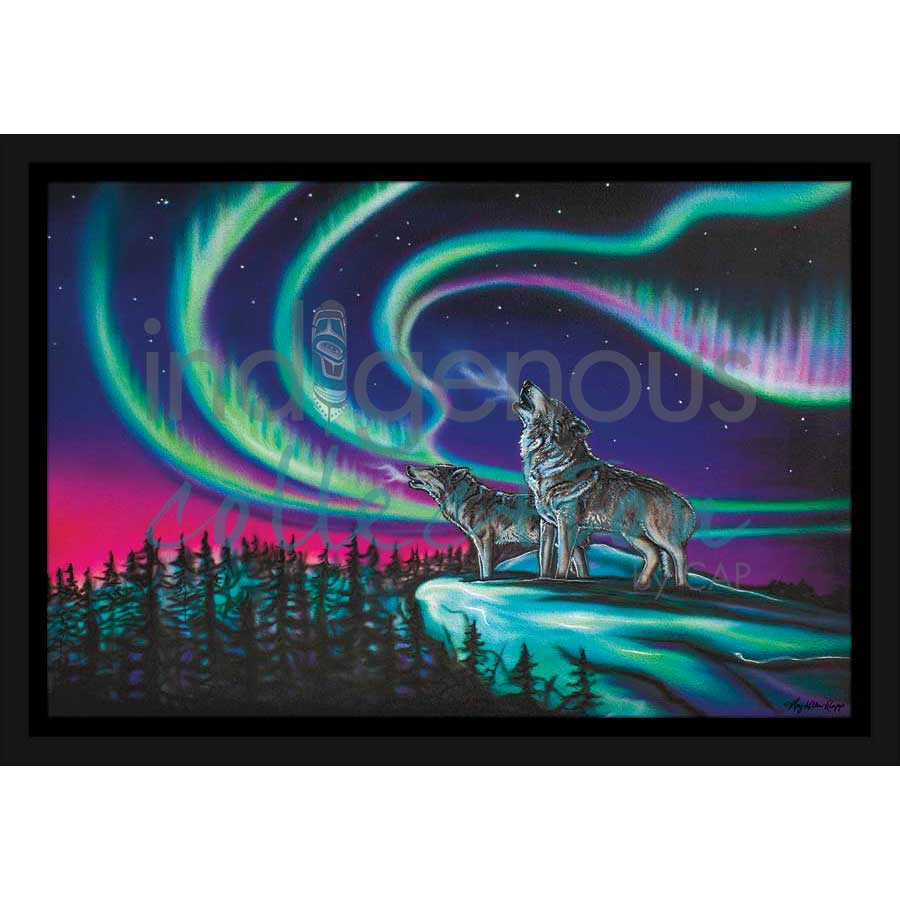 Sky Dance - Wolf Song by artist Amy Keller-Rempp - Mohawk. Indigenous Collection