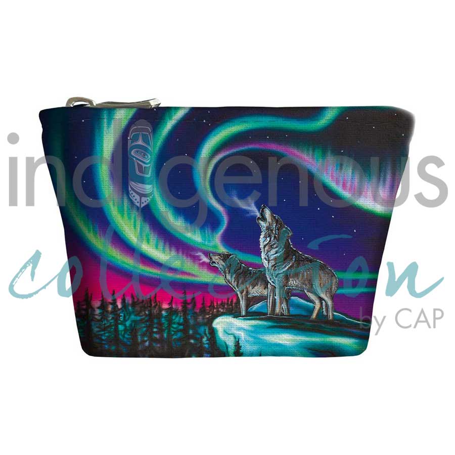 Sky Dance - Wolf Song Coin Purse by artist Amy Keller-Rempp