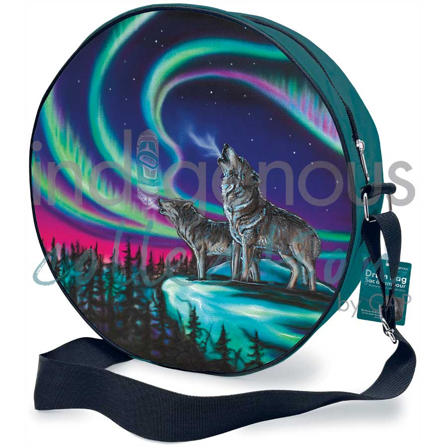 Sky Dance - Wolf Song Drum Bag by artist Amy Keller-Rempp - Mohawk