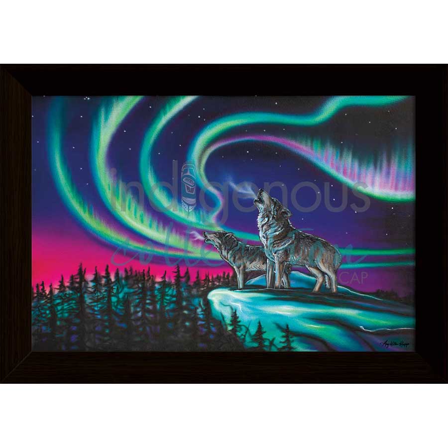 Sky Dance - Wolf Song by artist Amy Keller-Rempp - Mohawk. Indigenous Collection