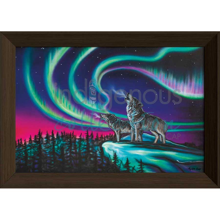 Sky Dance - Wolf Song by artist Amy Keller-Rempp - Mohawk. Indigenous Collection