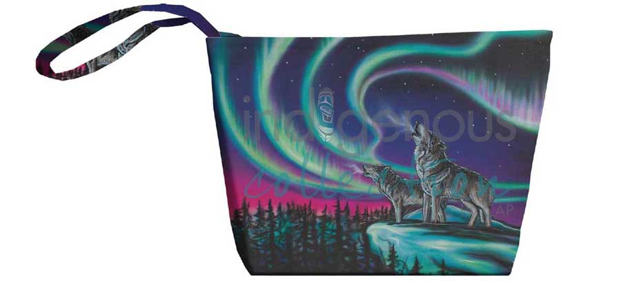 Sky Dance - Wolf Song Small Tote Bag by artist Amy Keller-Rempp