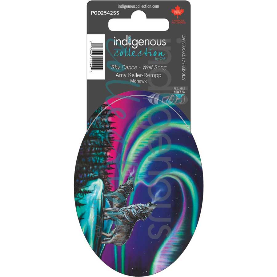 Sky Dance - Wolf Song Sticker by artist Amy Keller-Rempp