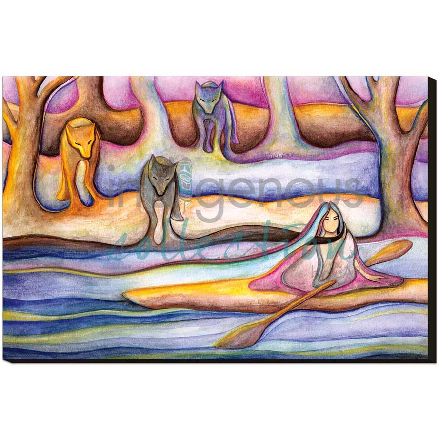 Early Evening Flowing into Fall / Soirée Glissant vers l'Automne by artist Nathalie Coutou - Mi’kmaq Métis. Indigenous Collection